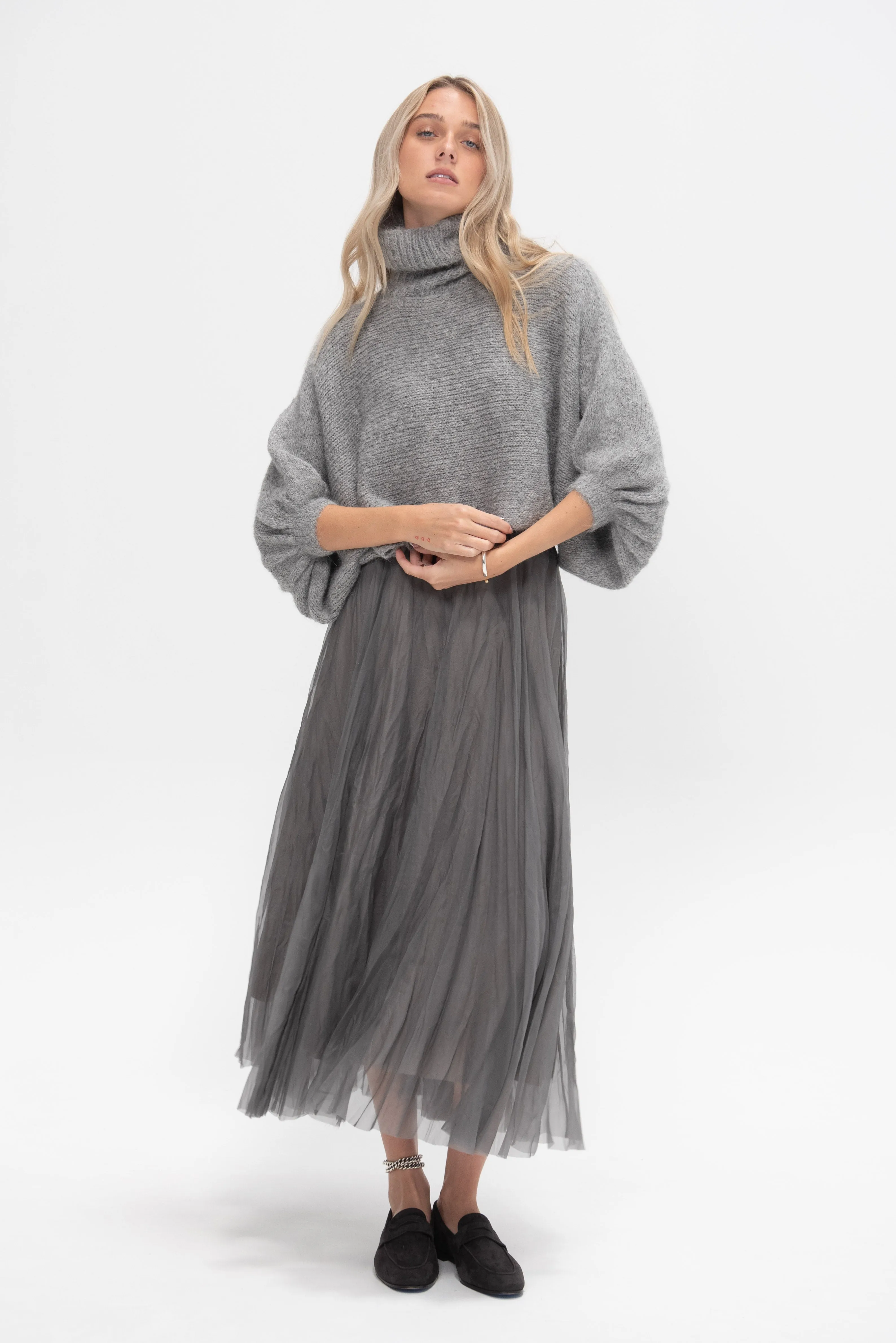 Alpaca Turtleneck, Grey