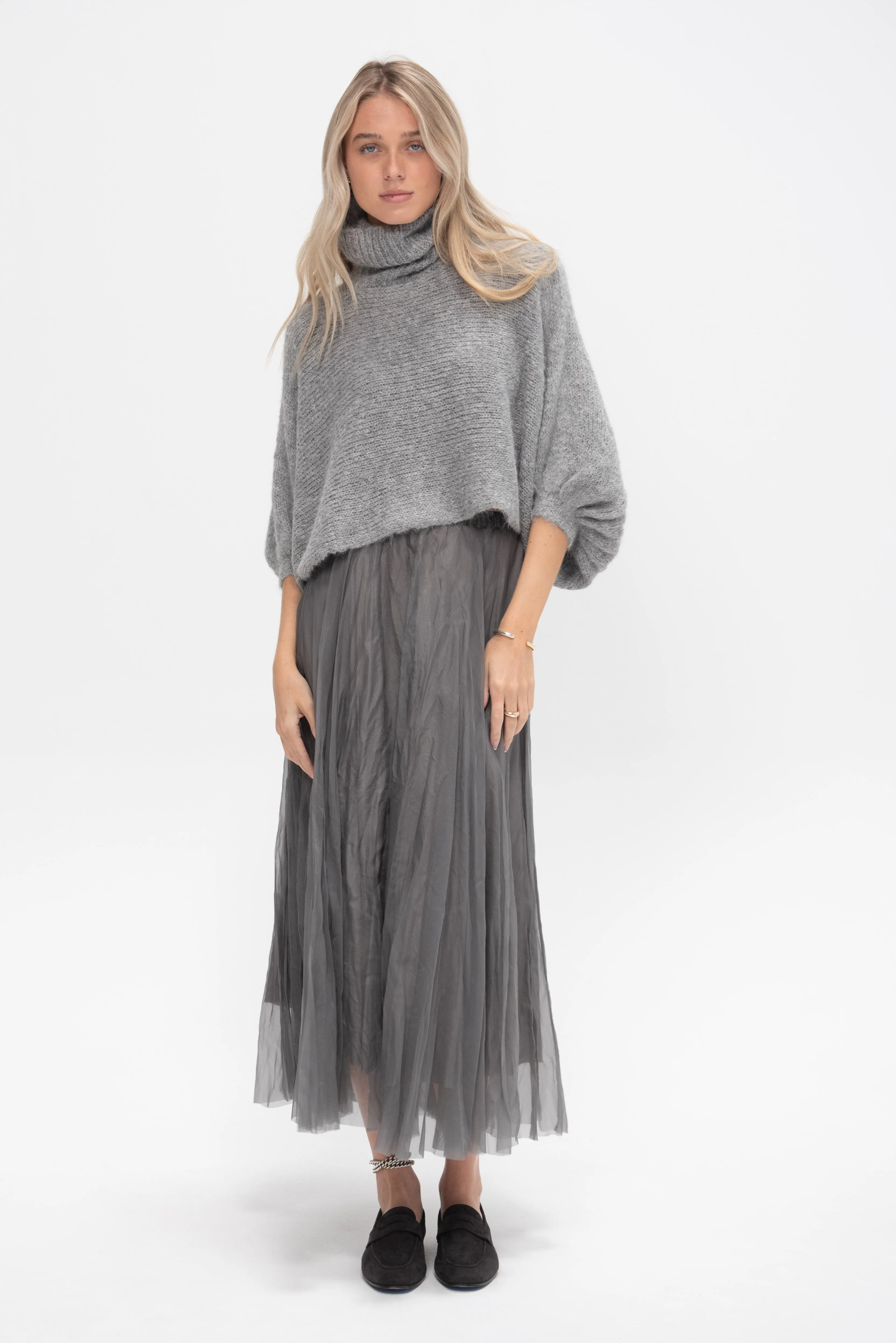 Alpaca Turtleneck, Grey