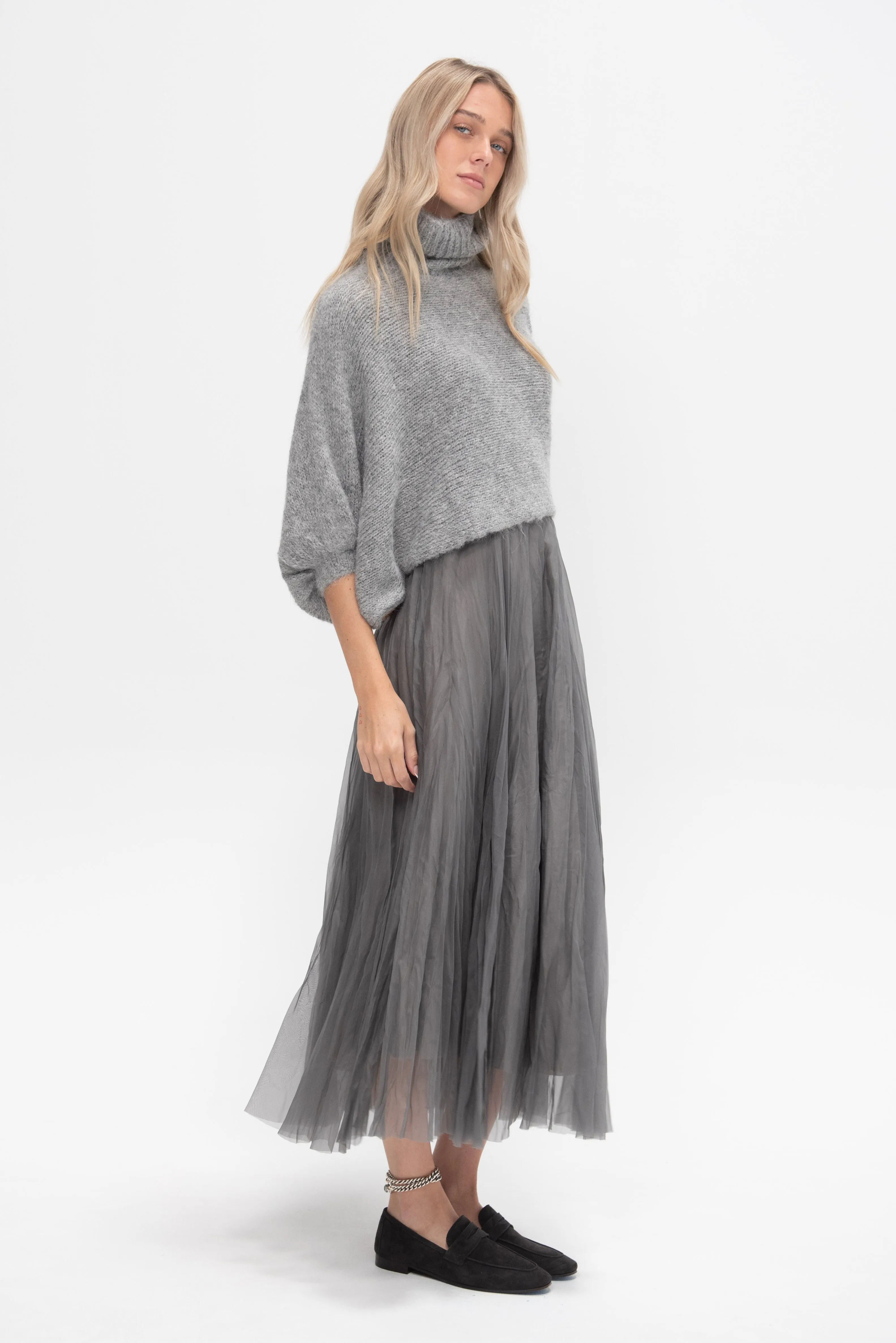 Alpaca Turtleneck, Grey