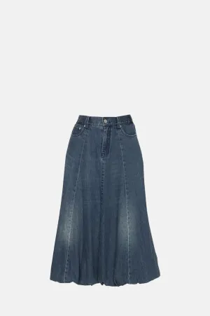 Amari Denim Bubble Skirt Blue