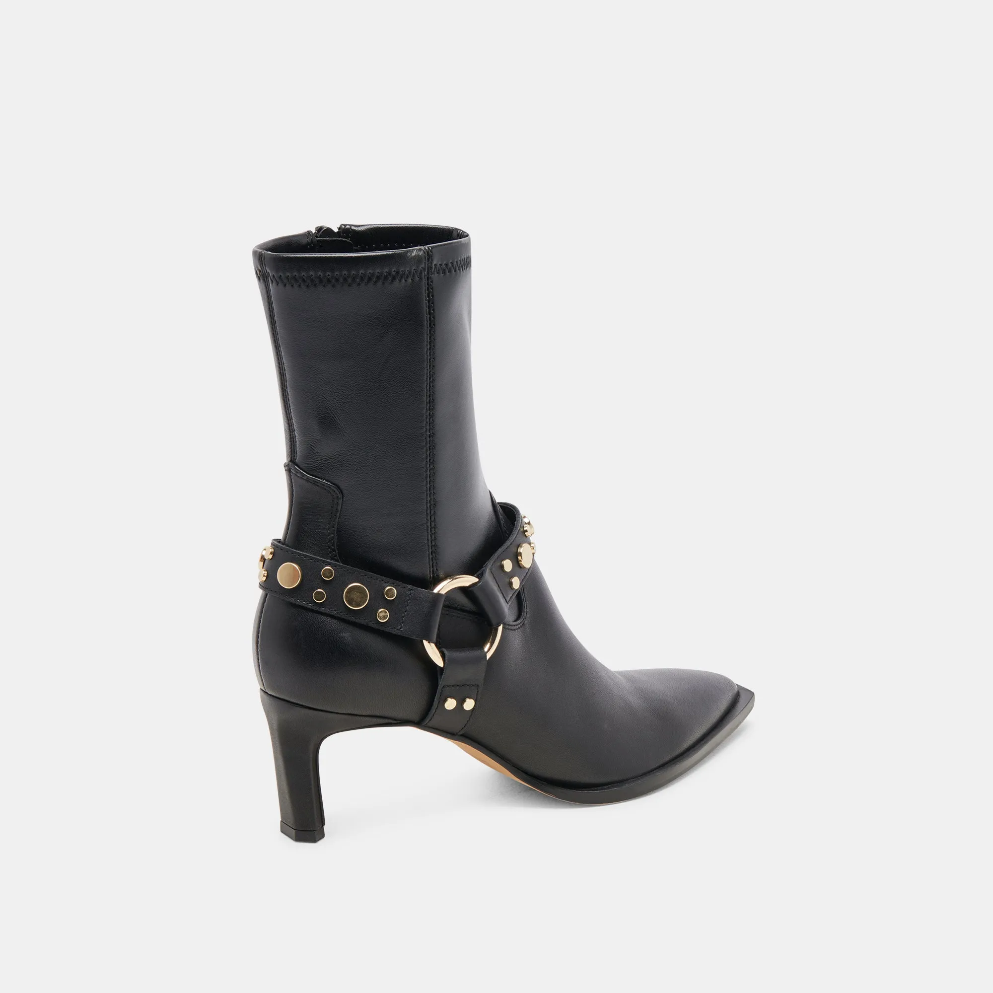 ARYA STUD BOOTS BLACK LEATHER