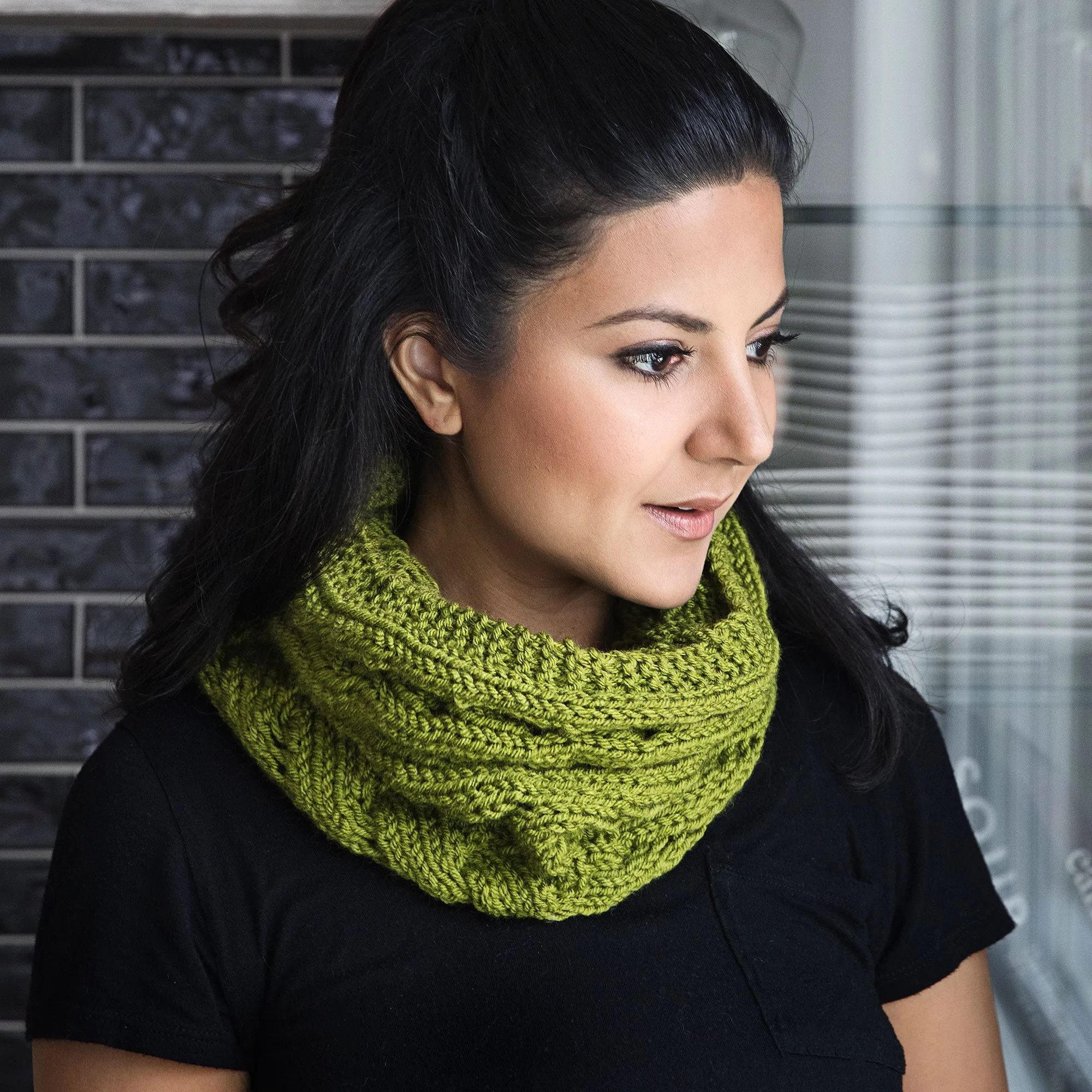 Autumn Lace Knit Cowl