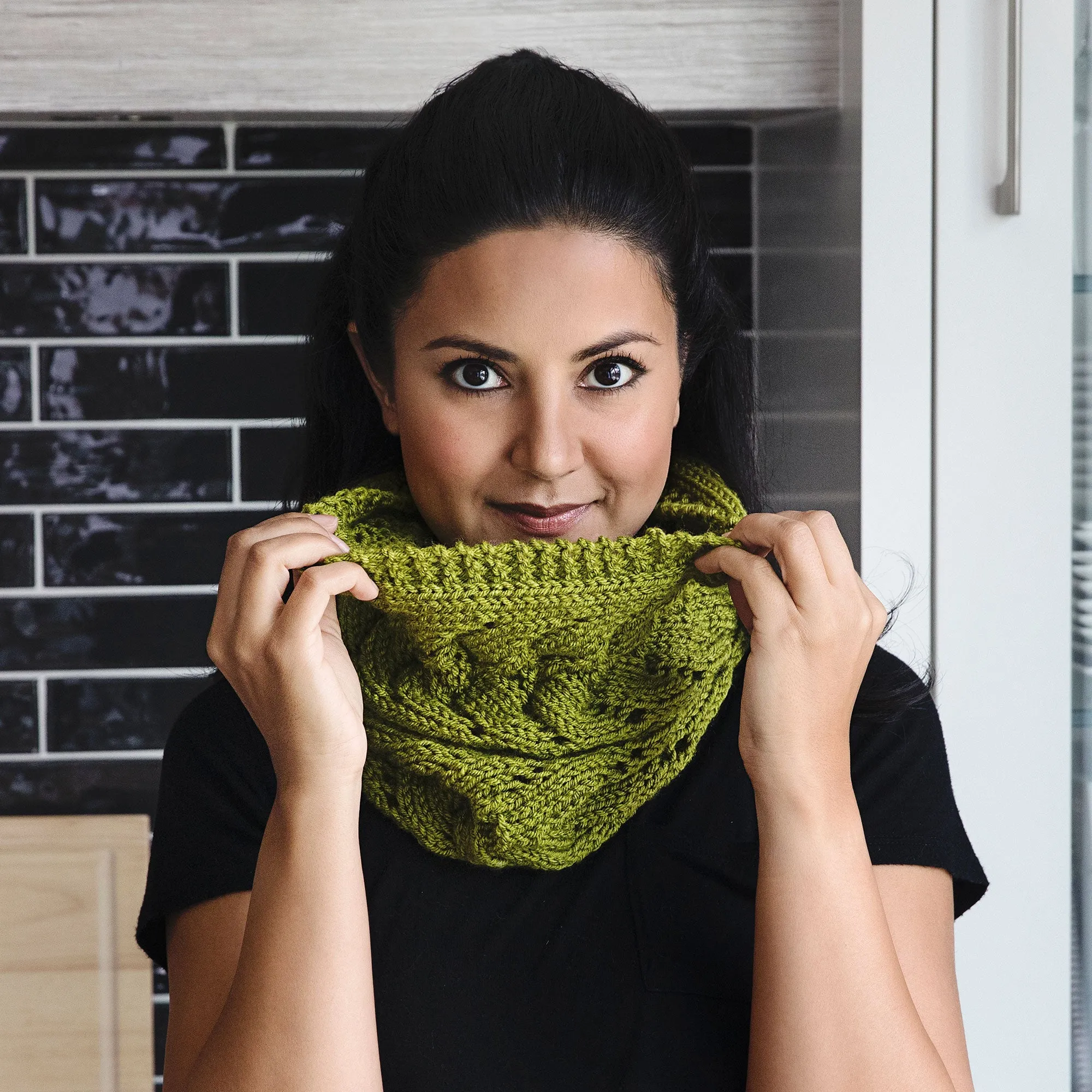 Autumn Lace Knit Cowl