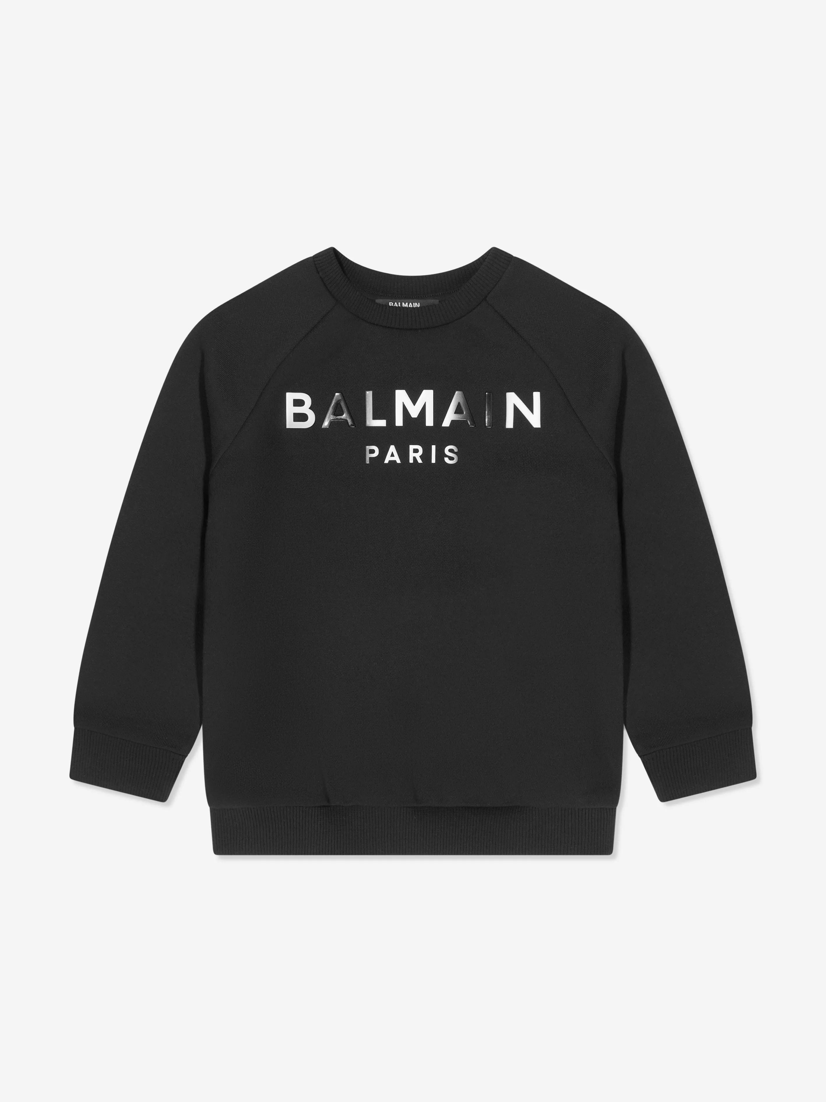 Balmain Boys Logo Print Sweatshirt in Black