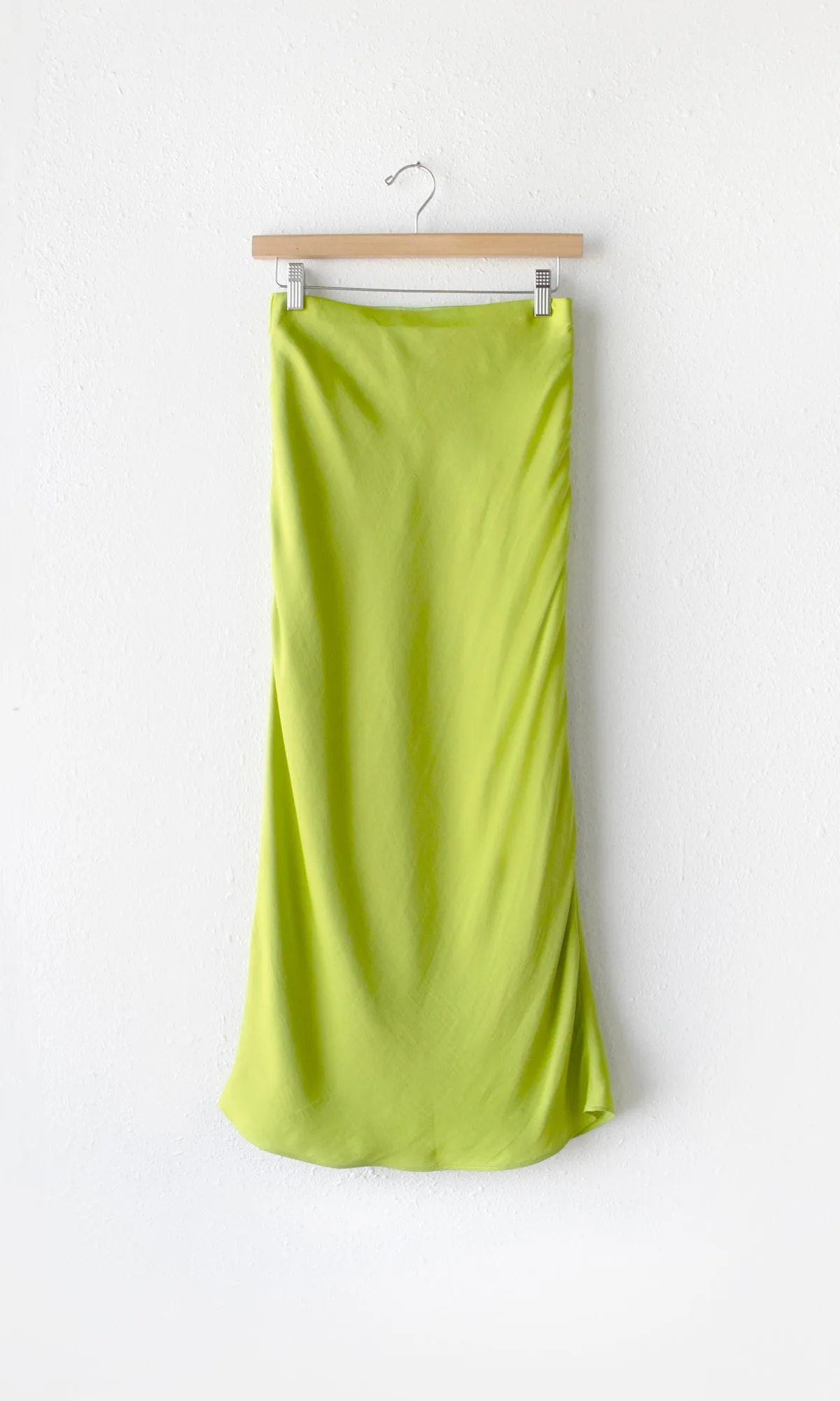 Bea Midi Skirt w/ Slit ~ Lime