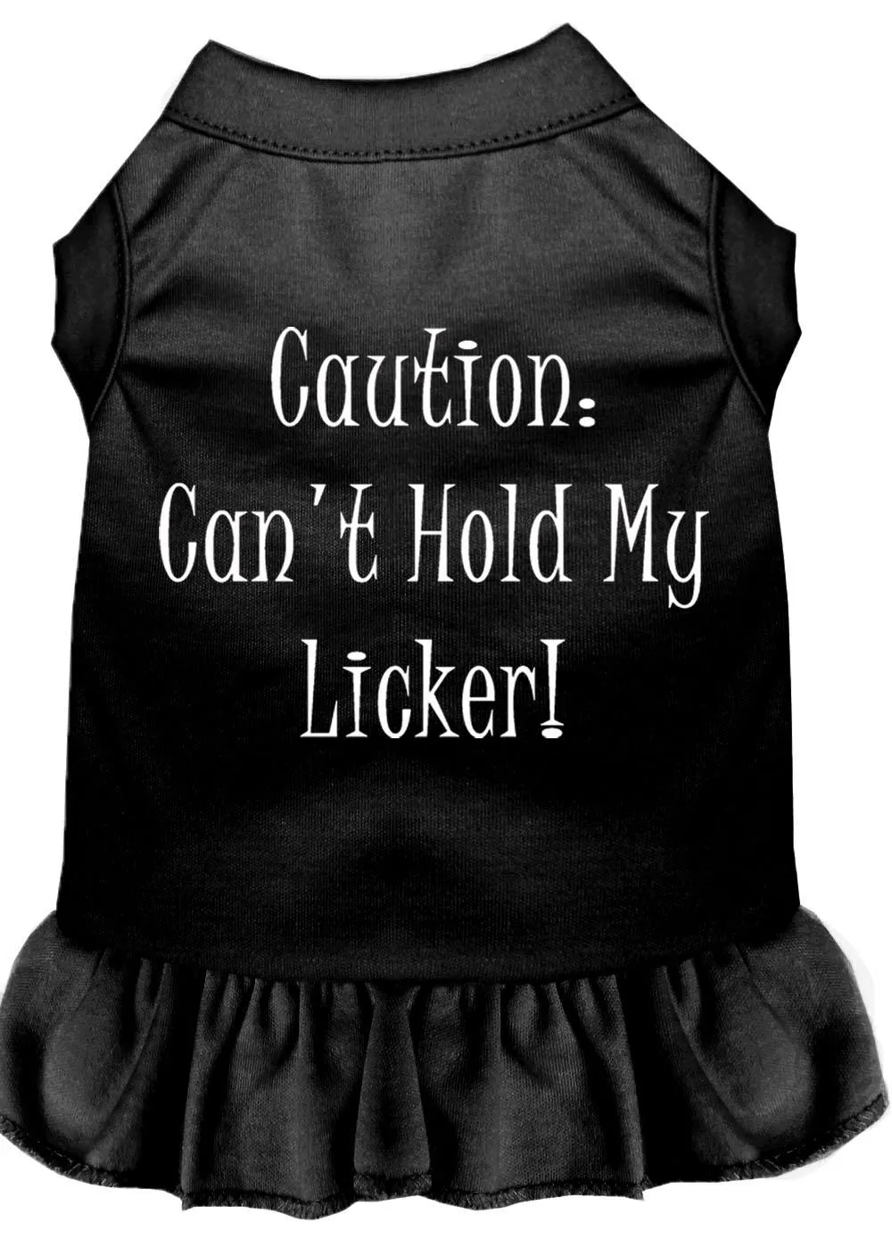 Can't Hold My Licker Screen Print Dress Black Med (12)