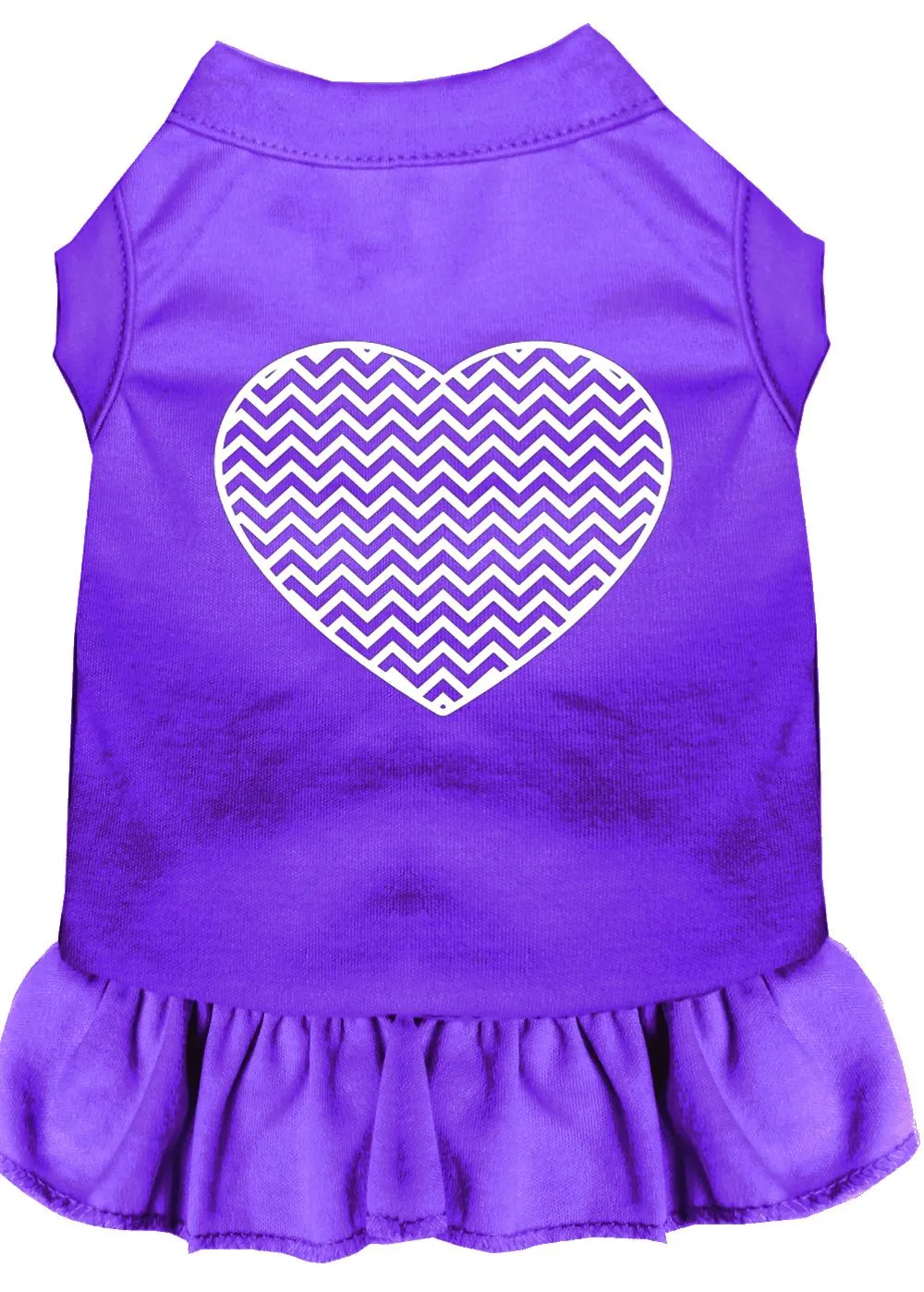 Chevron Heart Screen Print Dress Purple Xl (16)