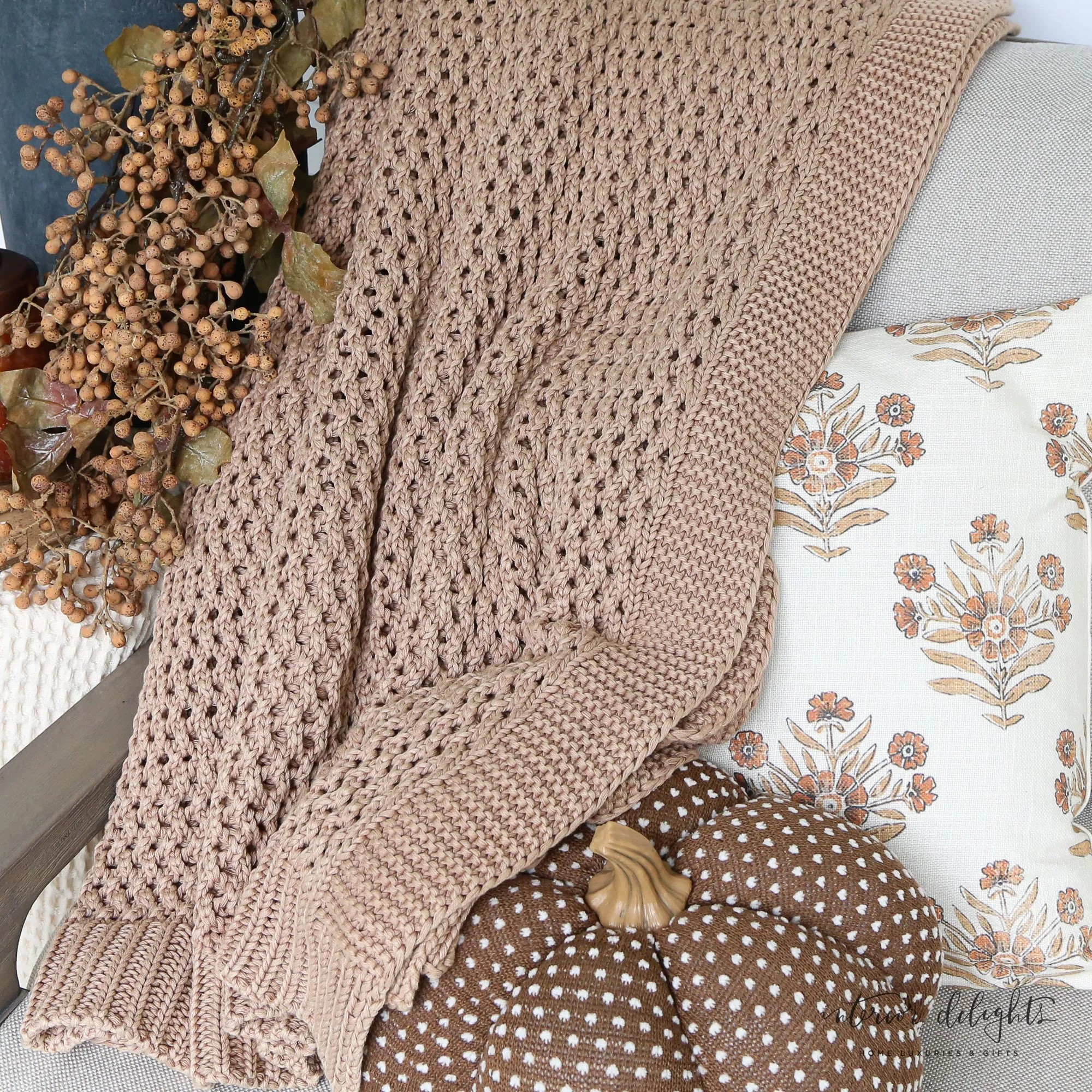 Chunky Knit Throw- Autumn