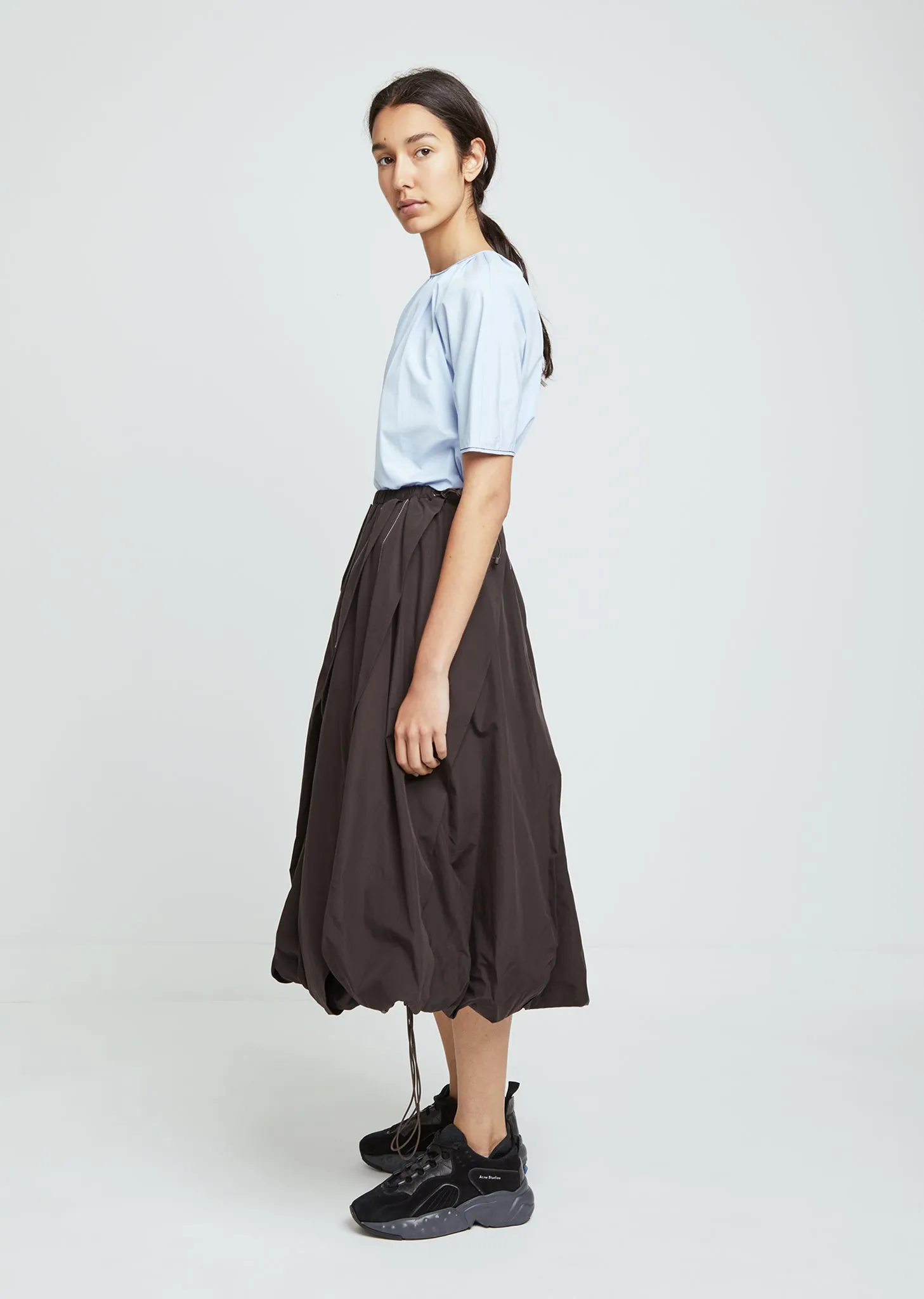 Cotton Poplin Balloon Skirt