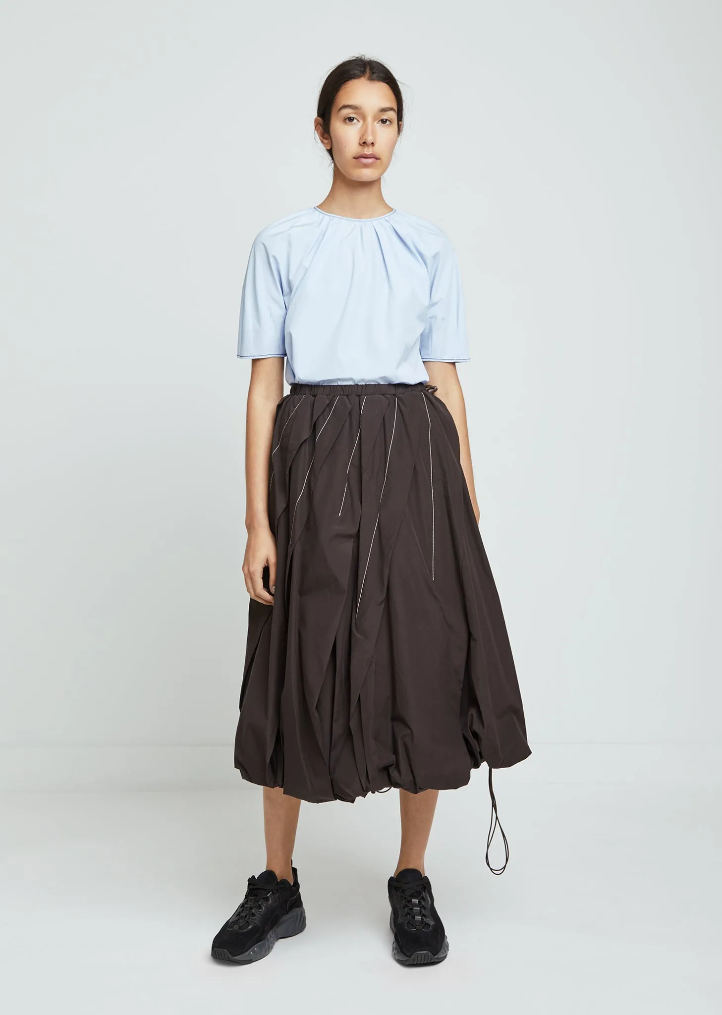 Cotton Poplin Balloon Skirt