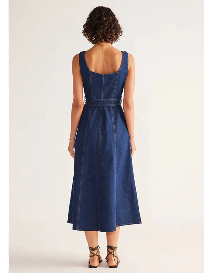 Delphine Denim Midi Dress