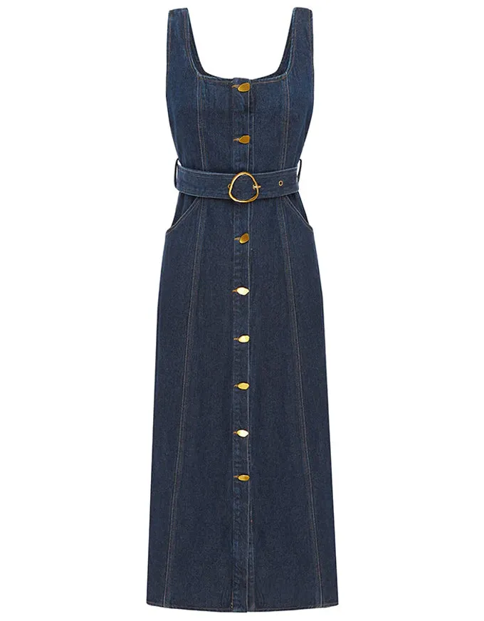 Delphine Denim Midi Dress