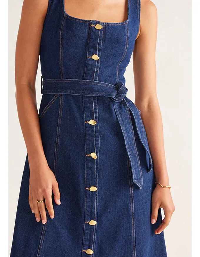 Delphine Denim Midi Dress