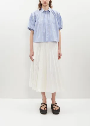 Denim Pleated Skirt