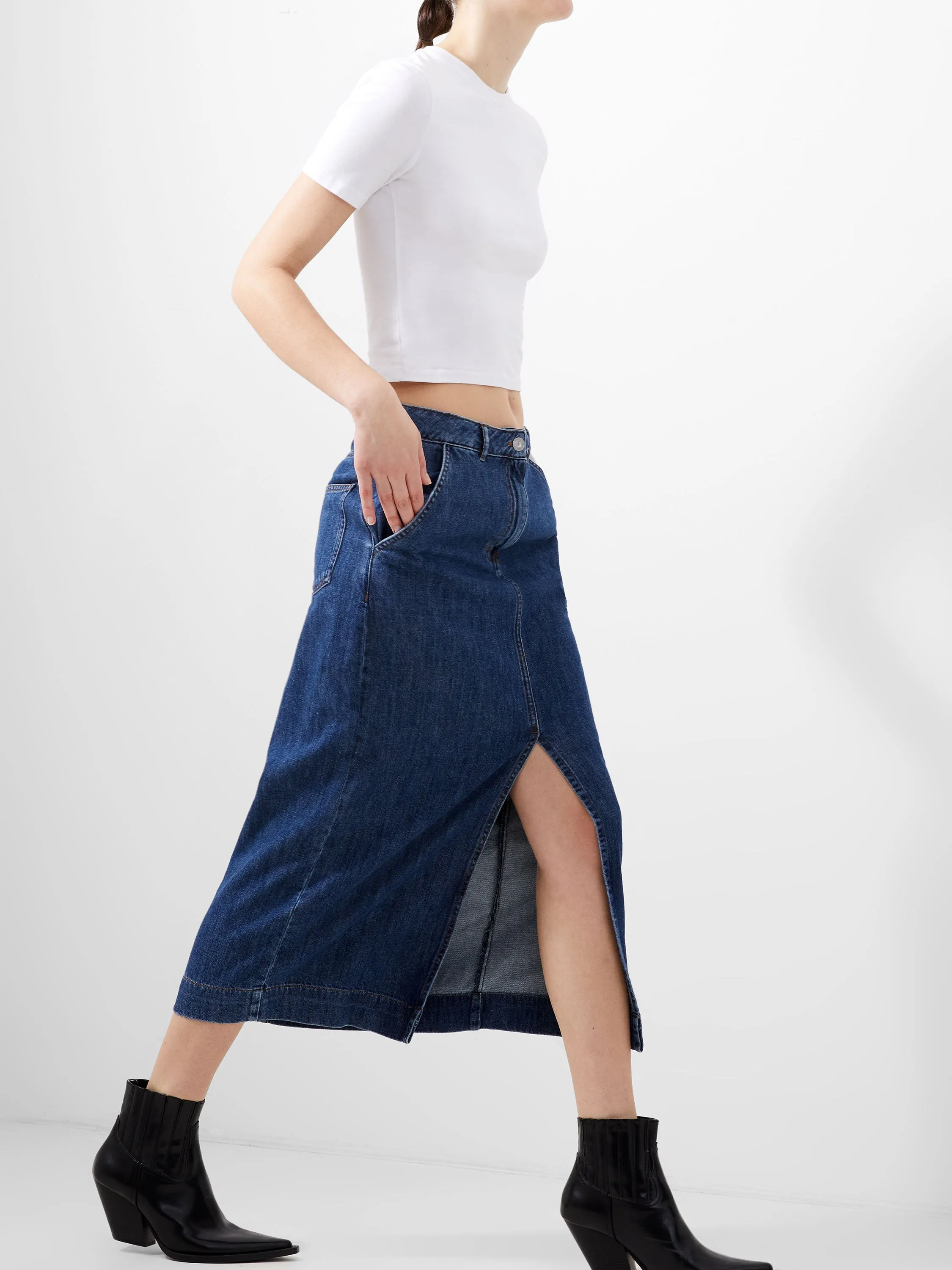 Denver Denim Midaxi Skirt