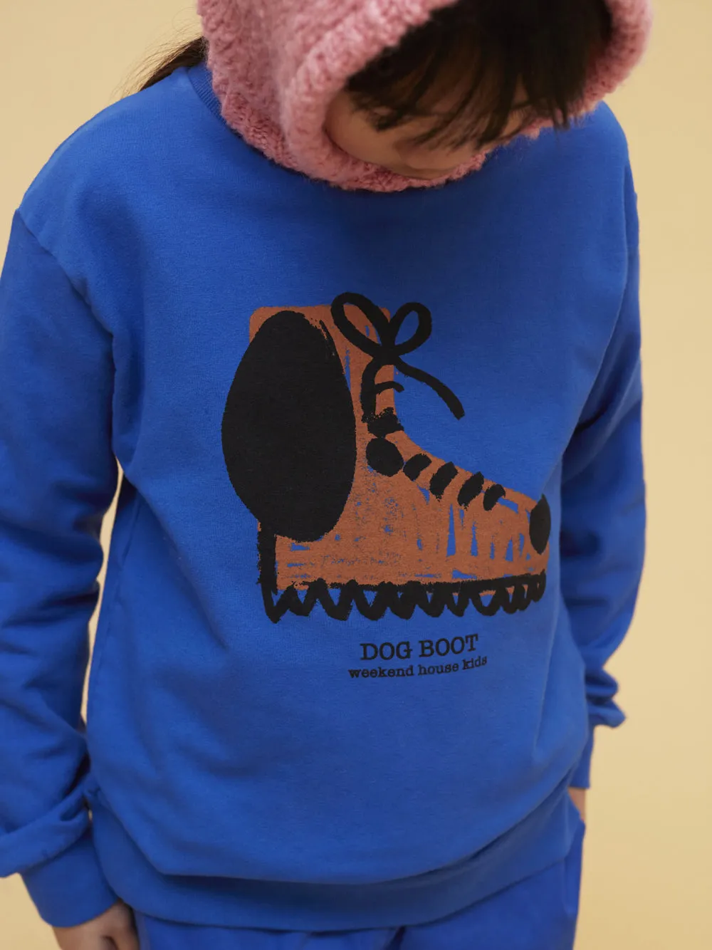 Dog Boots Blue Sweatshirt