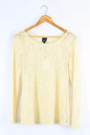 Ella Moss Yellow Lace Top