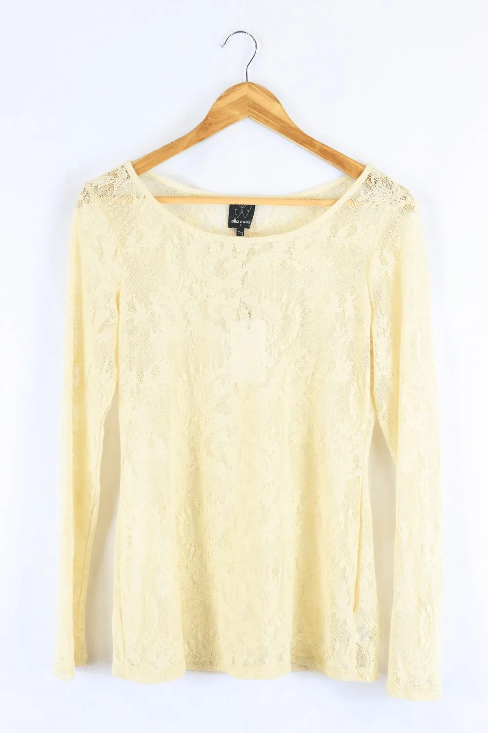 Ella Moss Yellow Lace Top