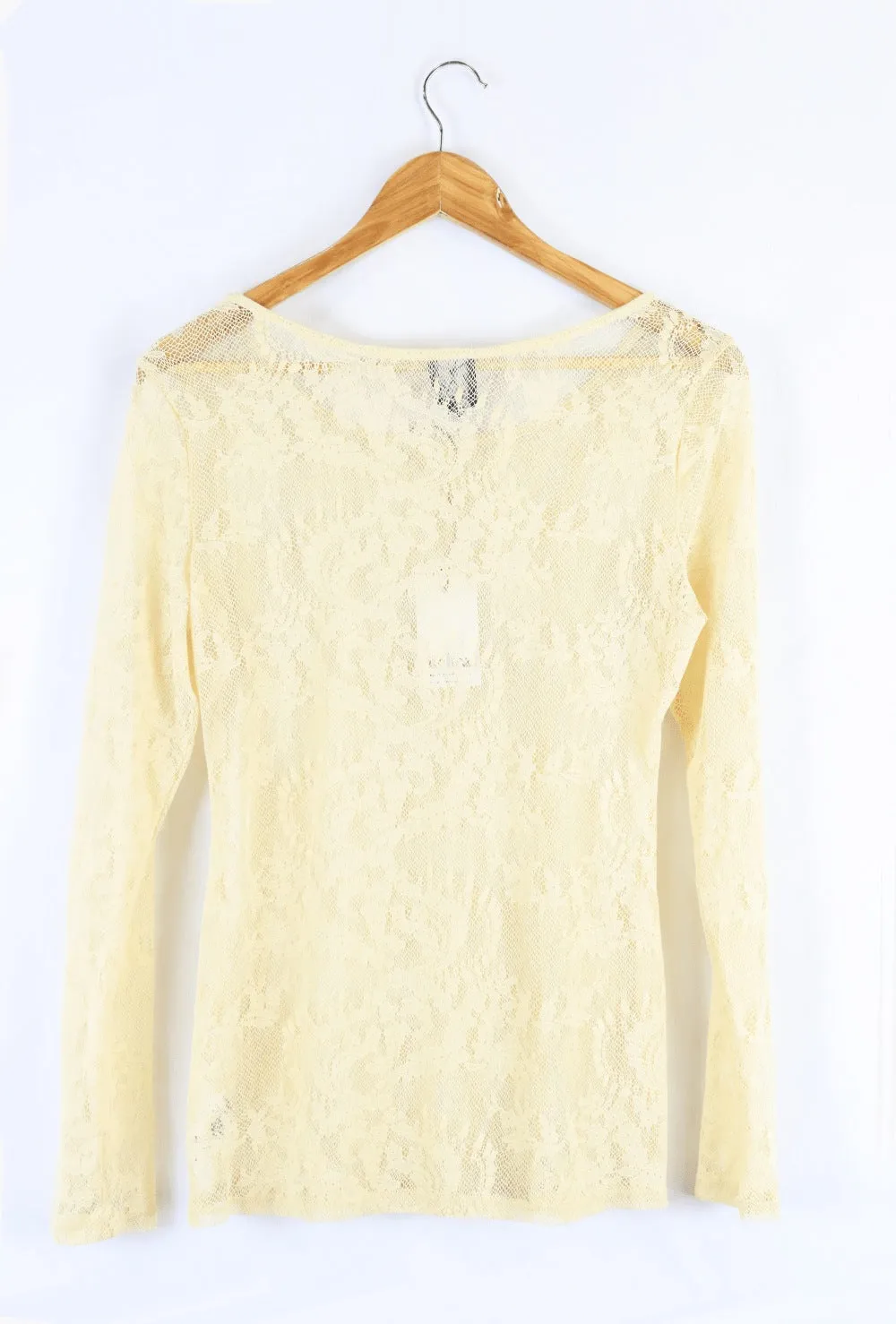 Ella Moss Yellow Lace Top