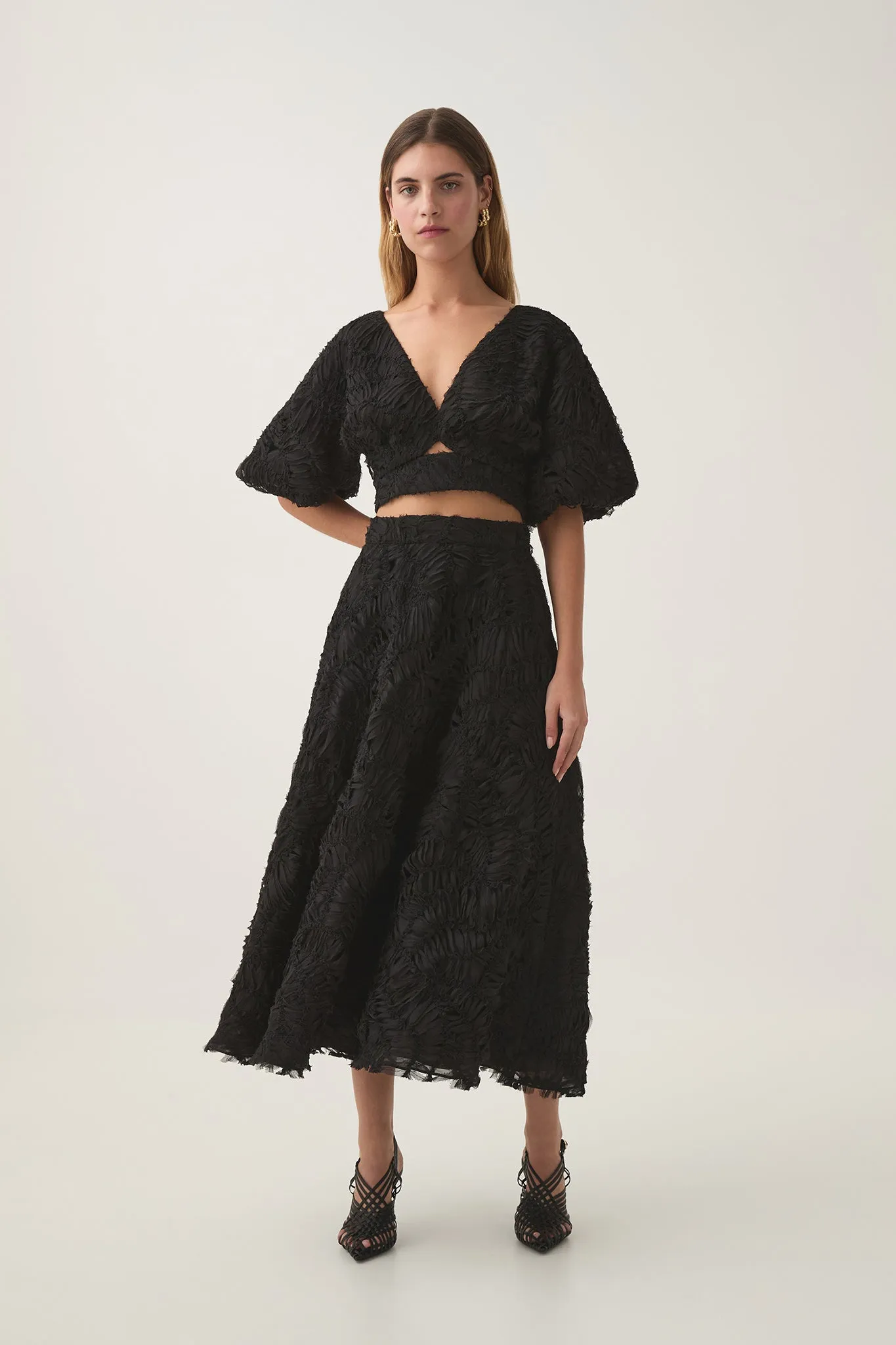 Florential Textured Midi Skirt