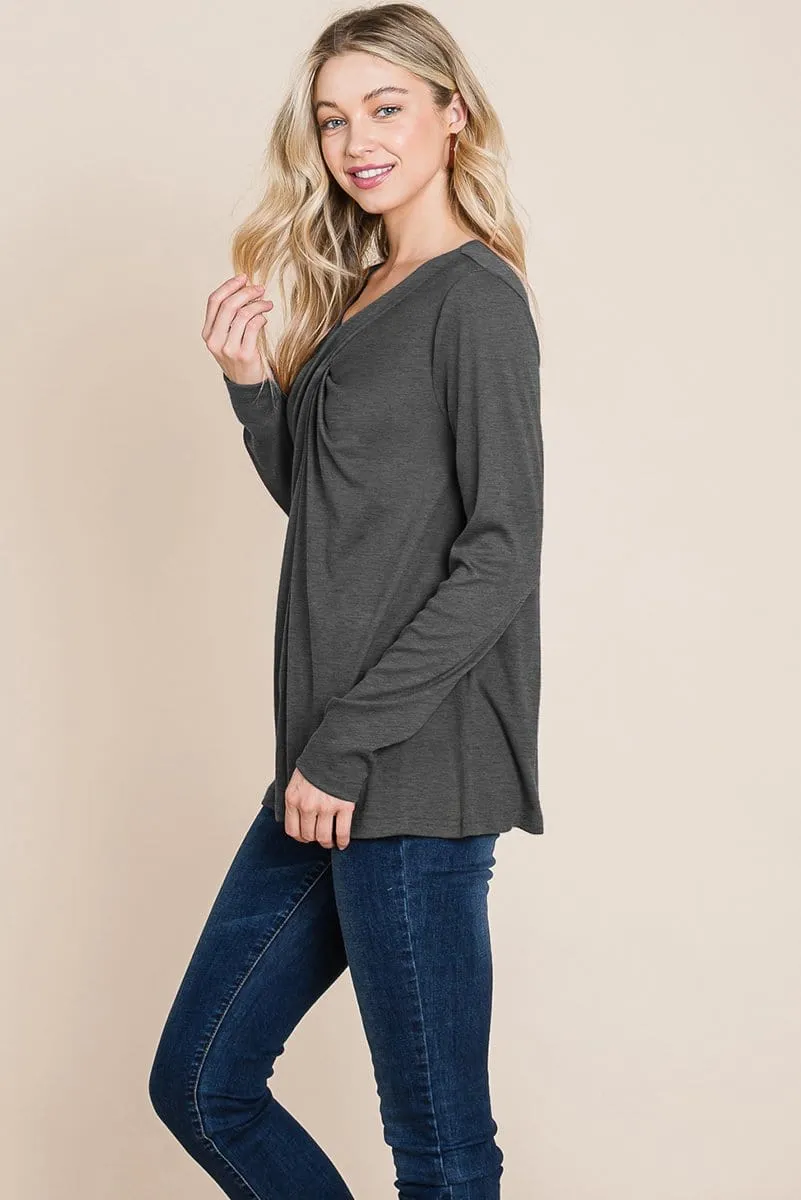 Fold knotted Twist Sweatshirts