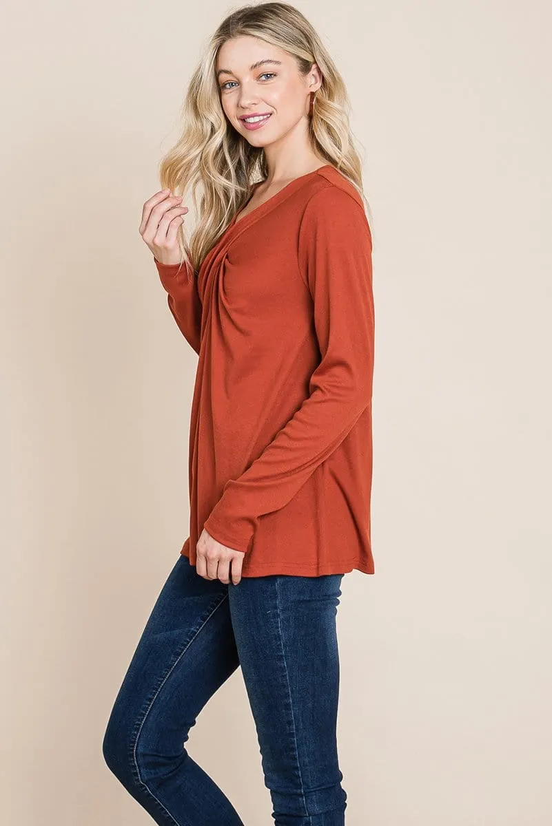 Fold knotted Twist Sweatshirts