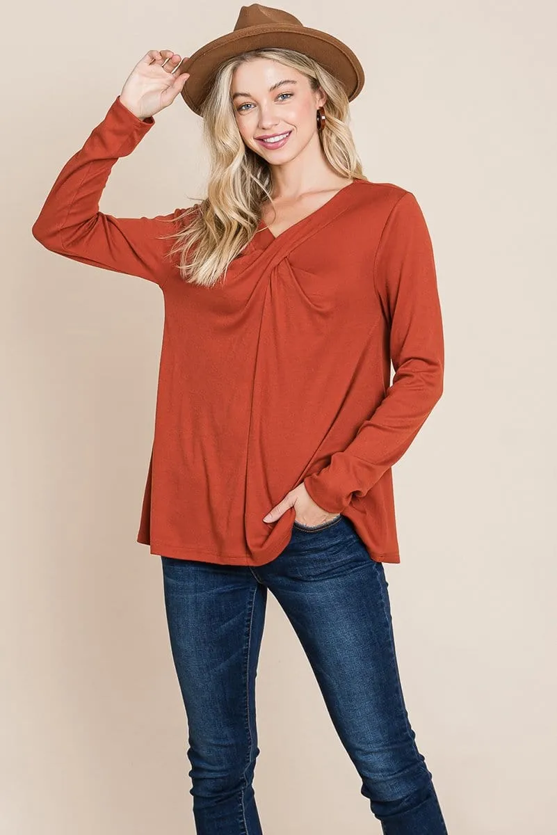 Fold knotted Twist Sweatshirts