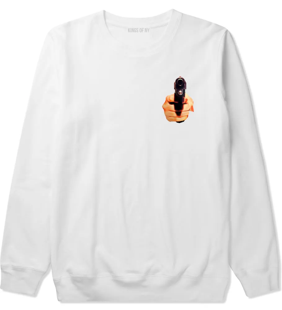 Hand Gun Women Girls Sexy Boys Kids Crewneck Sweatshirt