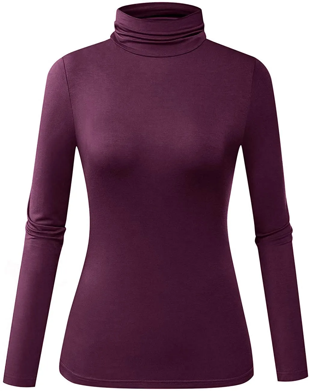 Herou Women's Long Sleeve Lightweight Soft Pullover Turtleneck Tops Shirts