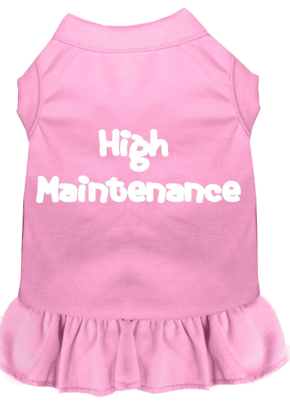 High Maintenance Screen Print Dress Light Pink Lg (14)