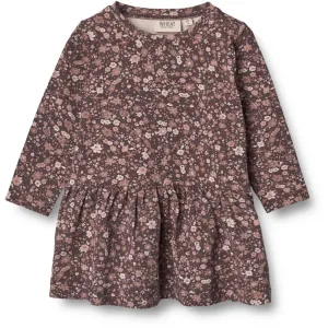 Jersey Dress Bessie - soft eggplant meadow