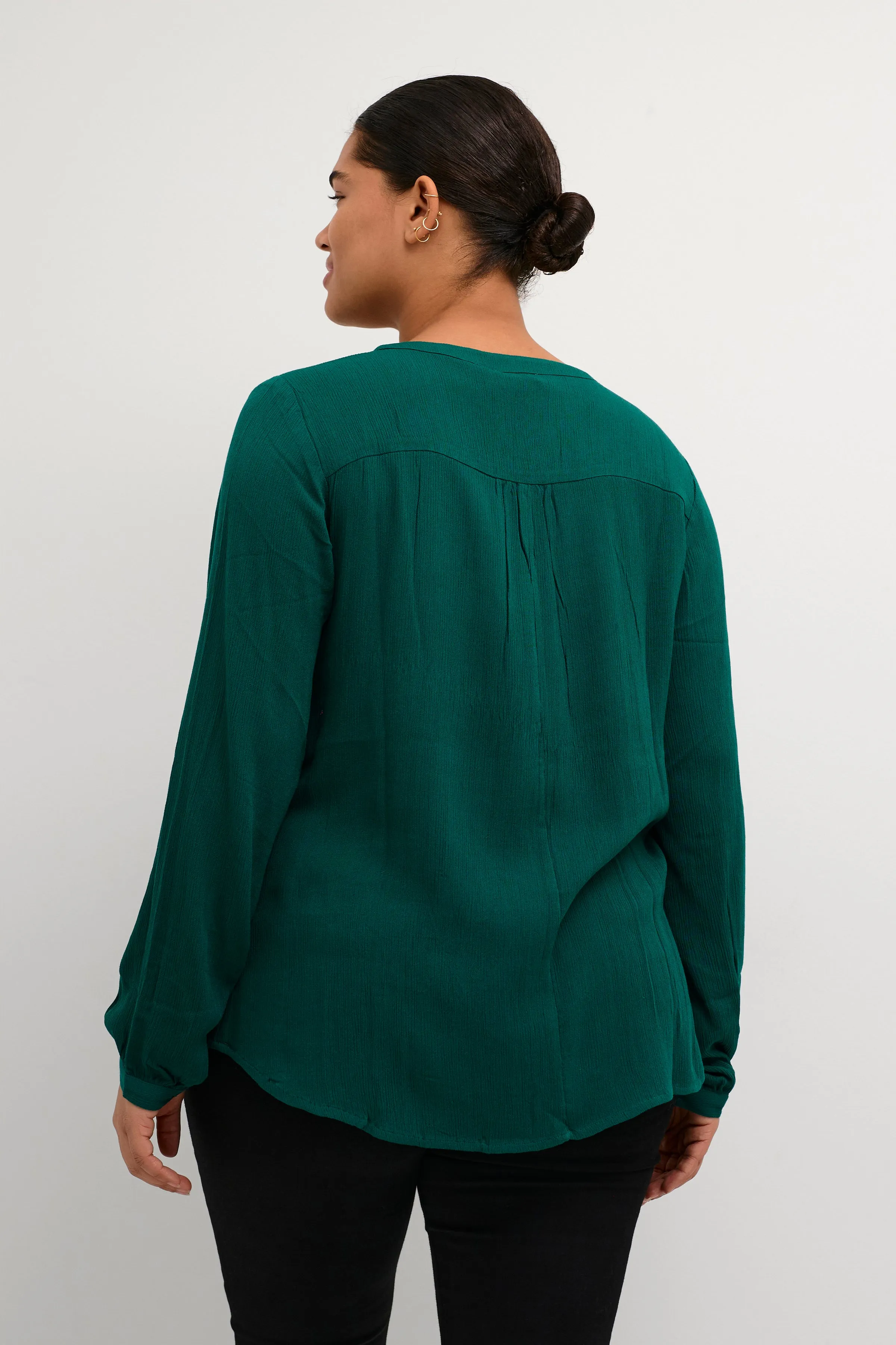 Kaffe Curve Cami Blouse in Teal Green