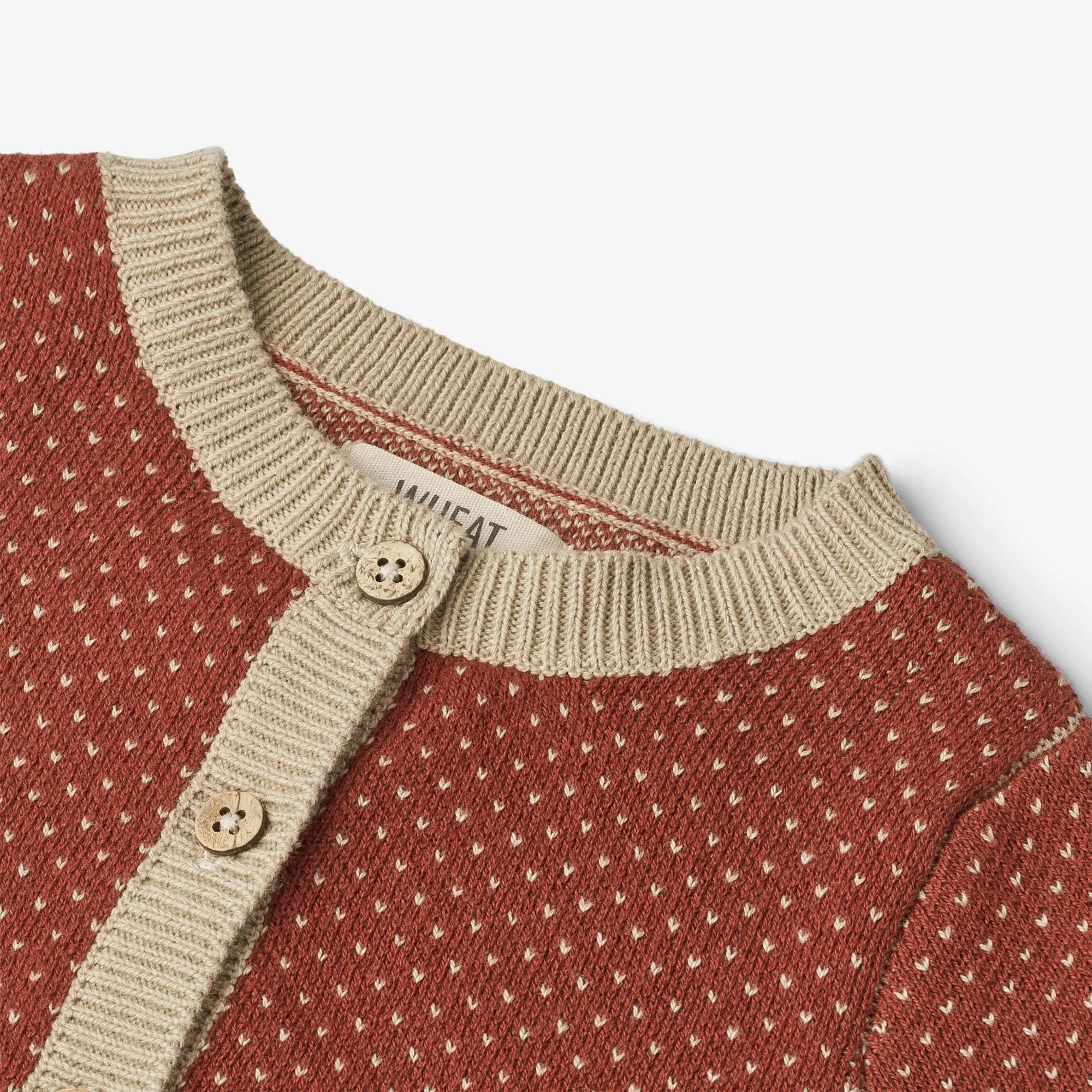 Knit Cardigan Elga | Baby - red beige