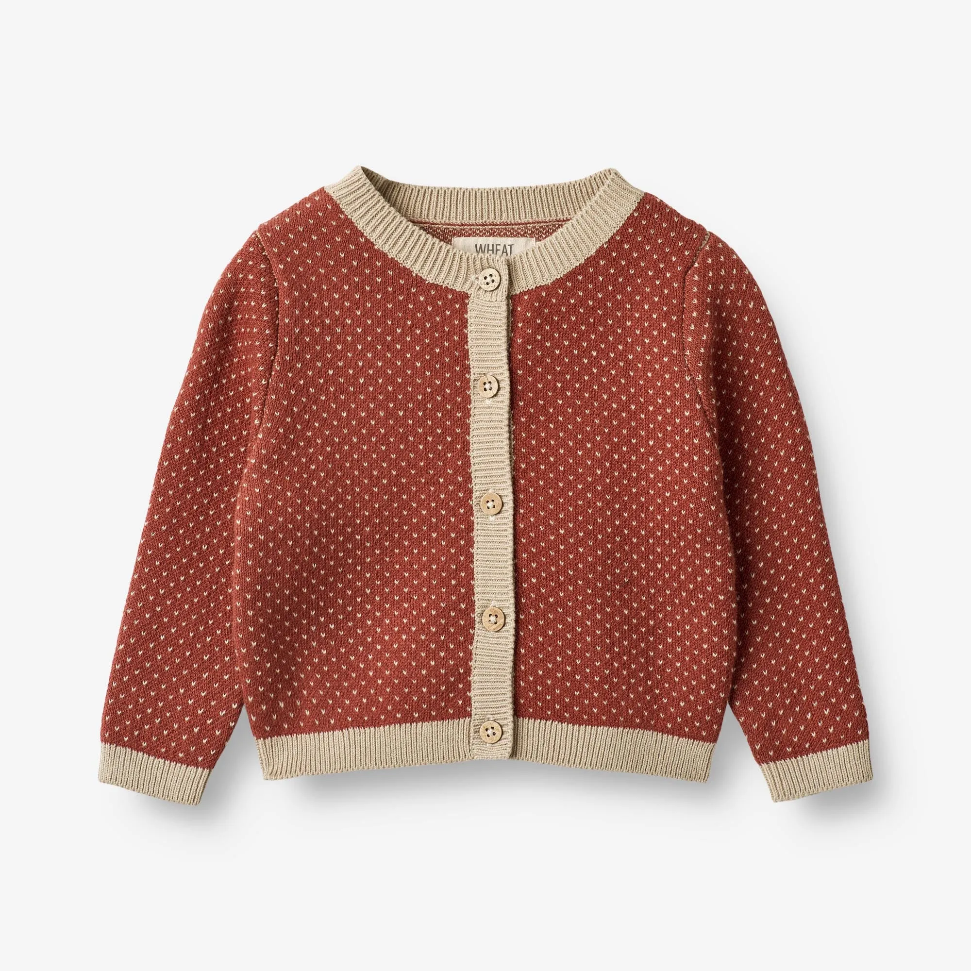 Knit Cardigan Elga | Baby - red beige