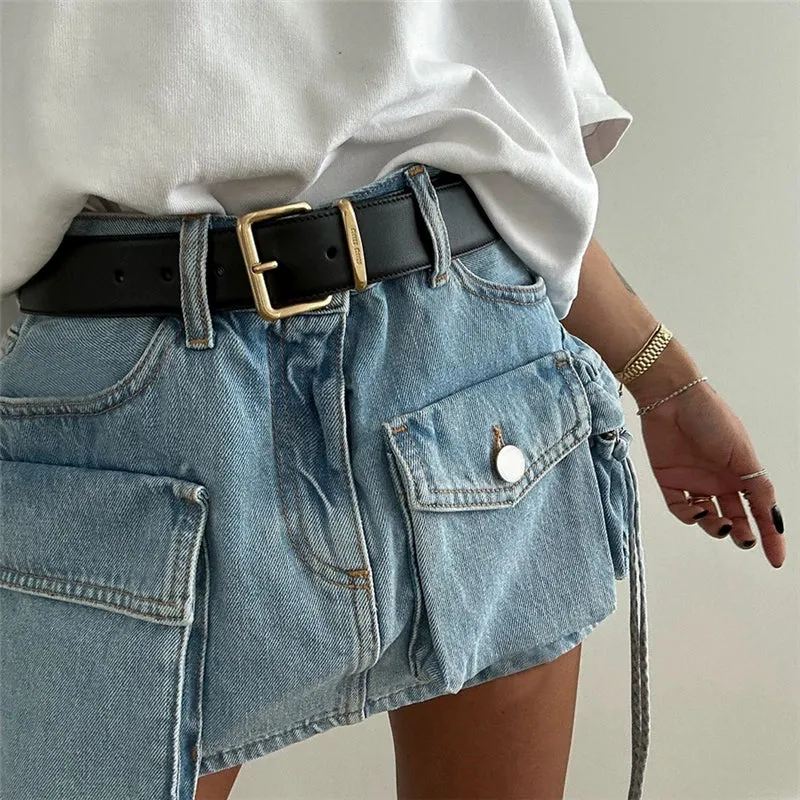 Maisy Cargo Denim Skirt