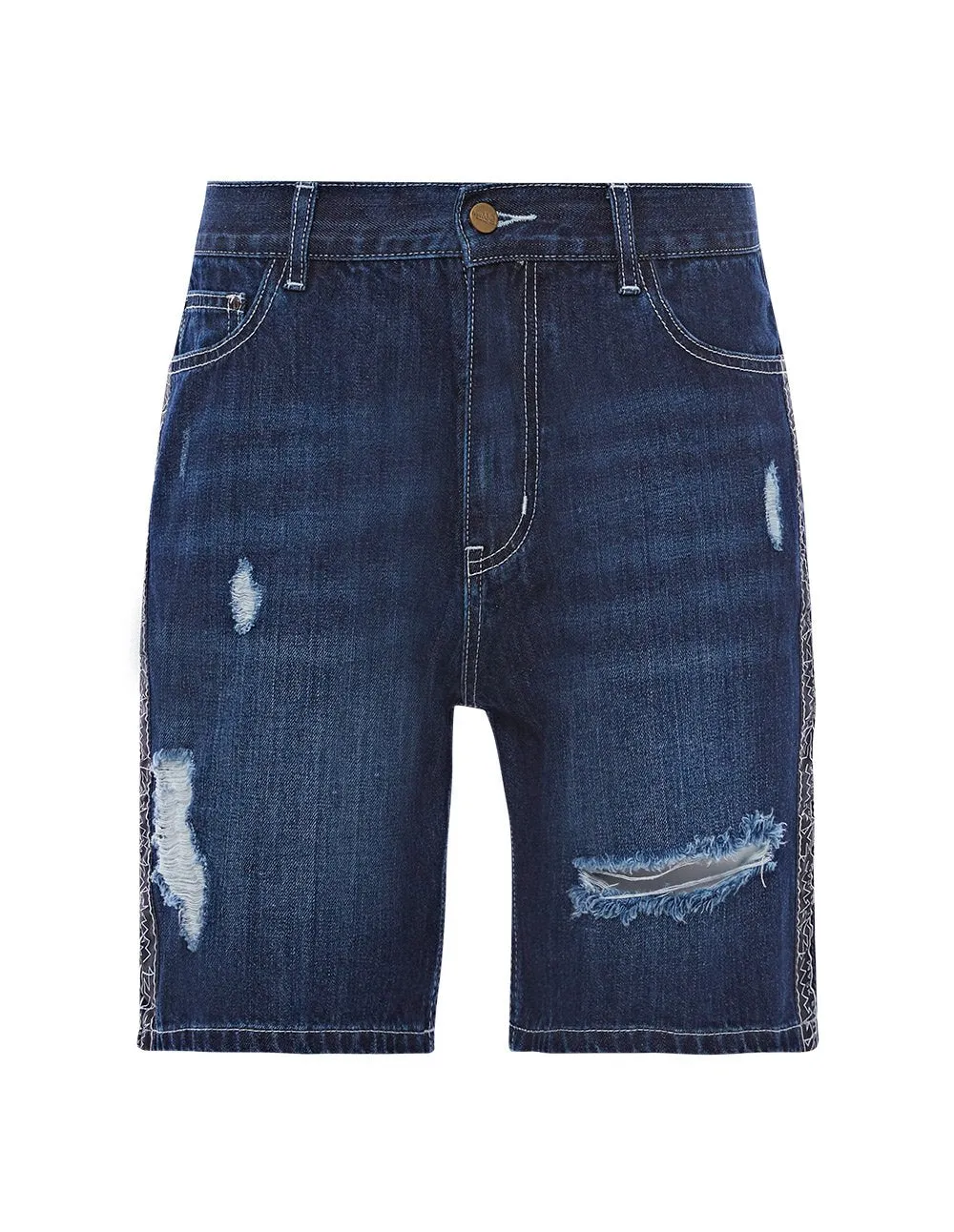 MARK FAST Men Washed Denim Shorts