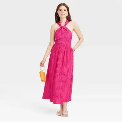 New - Women's Halter Midi Dress - A New Day