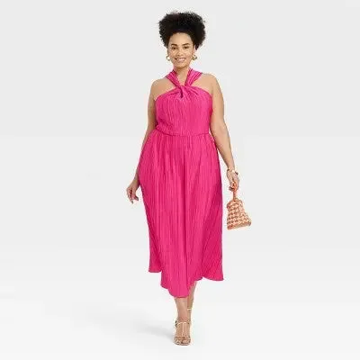 New - Women's Halter Midi Dress - A New Day