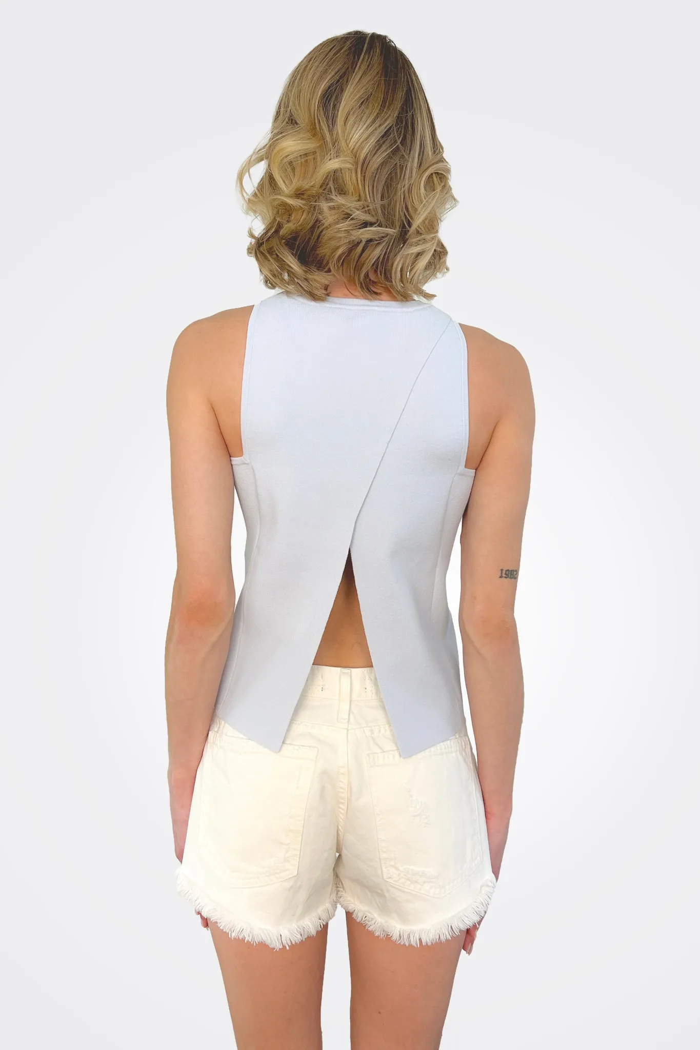 Open Back Halter - Crystal Blue