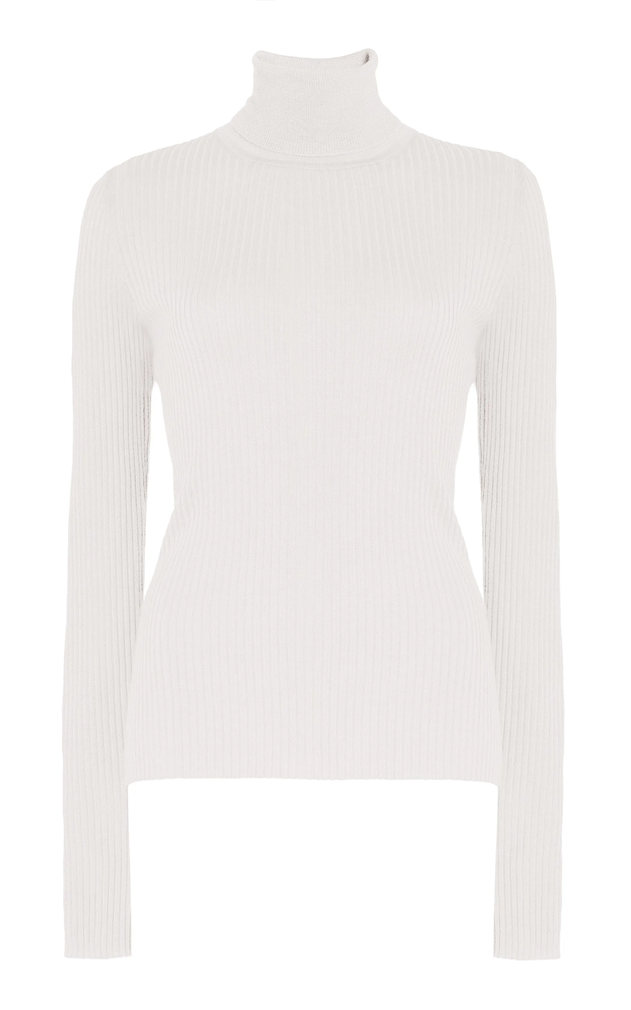 Peppe Knit Turtleneck in Ivory Cashmere Silk