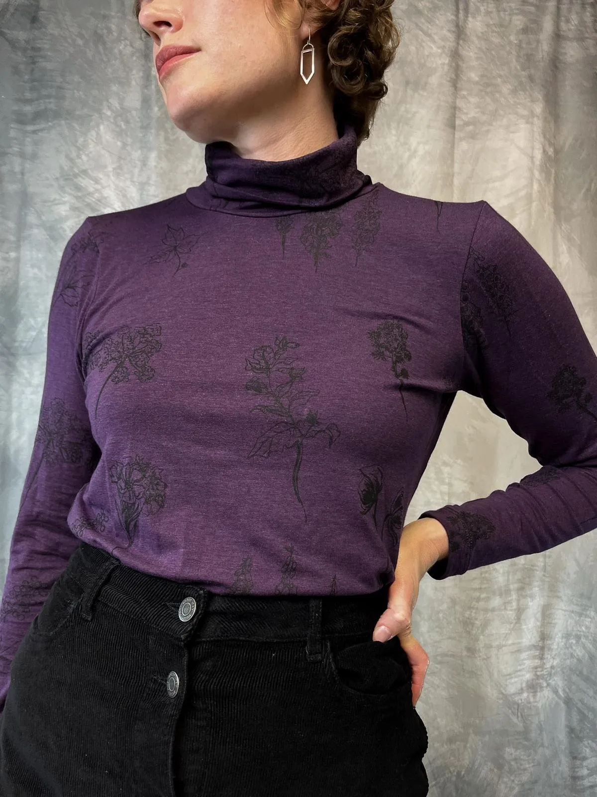 Poison Garden Turtleneck Plum