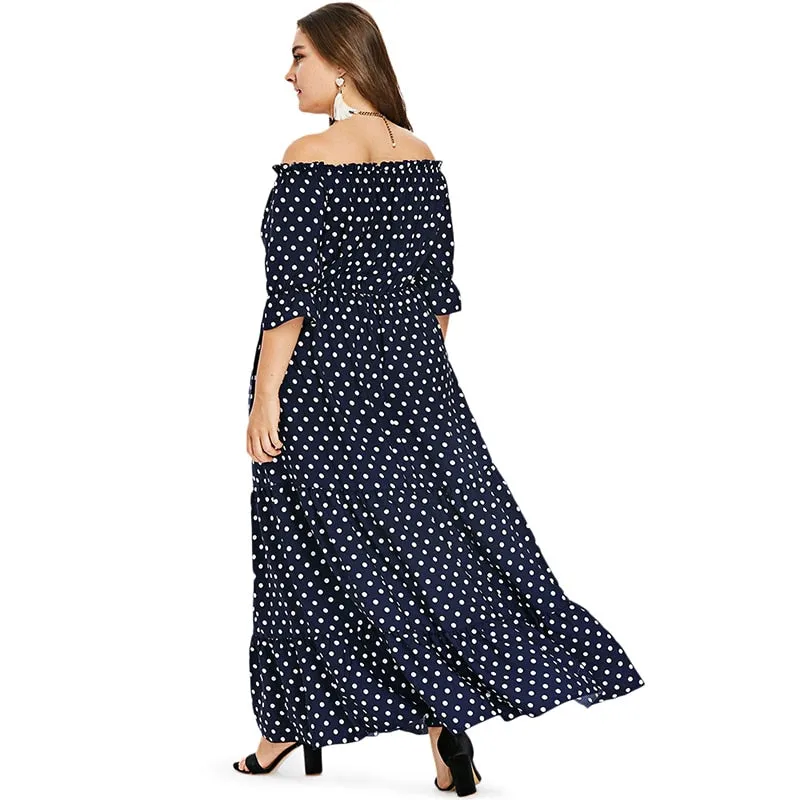 Polka Dot Loose Maxi Long Dress