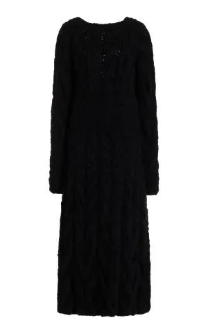 Poppy Knit Dress in Black Welfat Cashmere