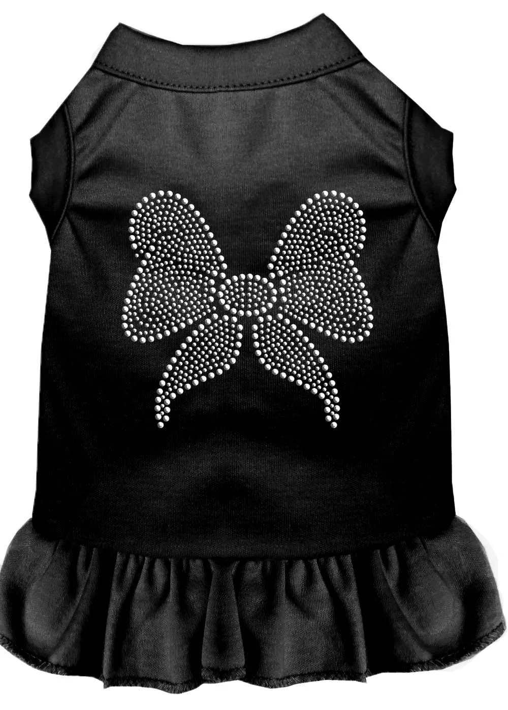 Rhinestone Bow Dress Black 4x (22)