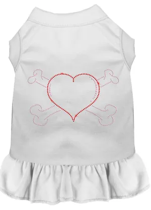 Rhinestone Heart And Crossbones Dress White Sm (10)