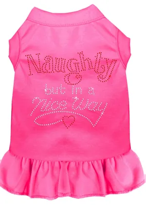 Rhinestone Naughty But In A Nice Way Dress Bright Pink Lg (14)