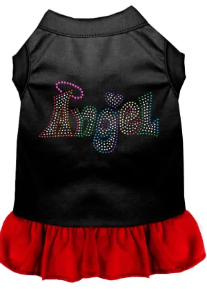 Technicolor Angel Rhinestone Pet Dress Black With Red Xl (16)