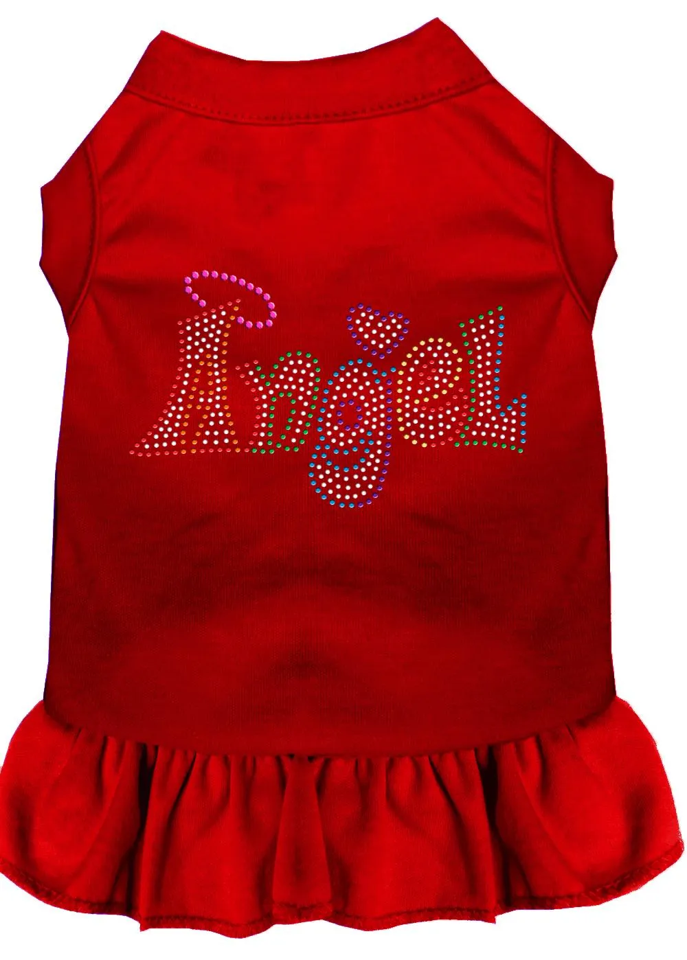 Technicolor Angel Rhinestone Pet Dress Red Xl (16)