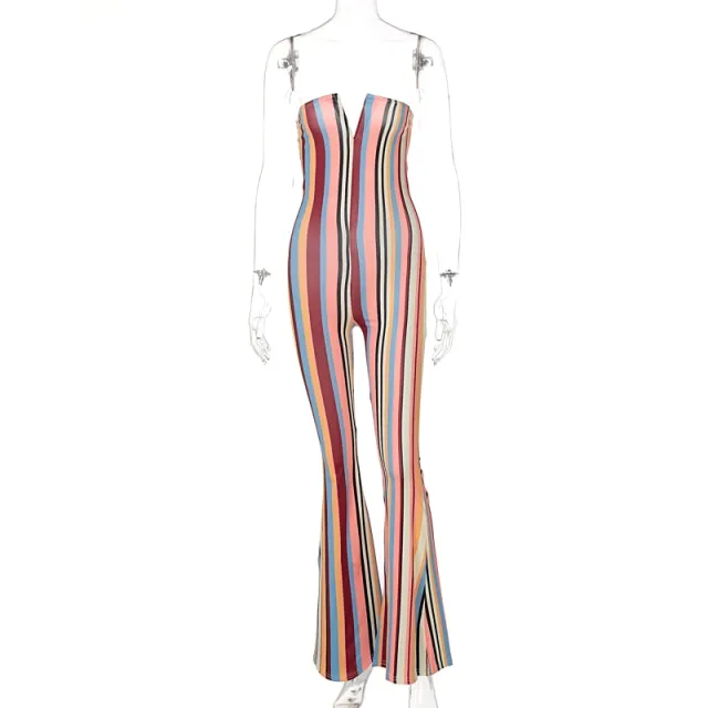 Tie Dye Skinny Strapless Maxi Dresses For Women Casual Street Sleeveless Sexy Tube Clubwear Party Birthday Dress Summer Clothes