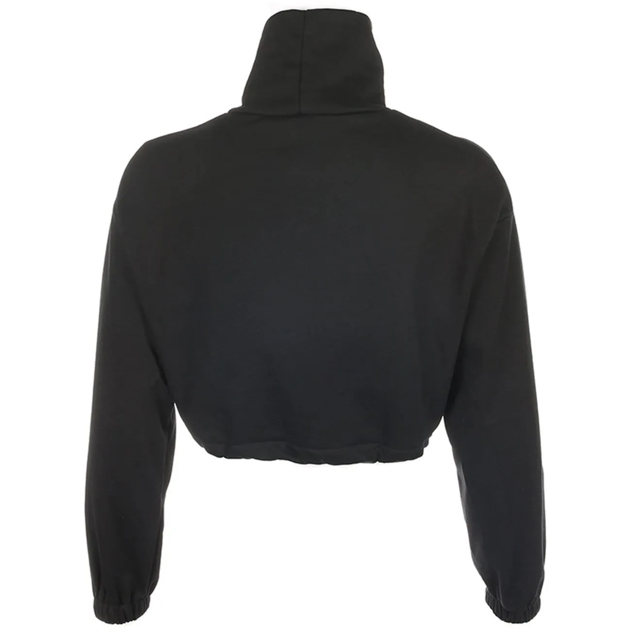 WLS Drawstring Turtleneck Cropped Sweatshirt